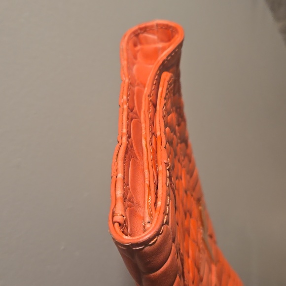 Ted Baker Croc-Embossed Clutch Coral